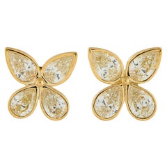 Pendientes de oro amarillo de 18 quilates con diamantes de 3,30 ct AER-19967-Y