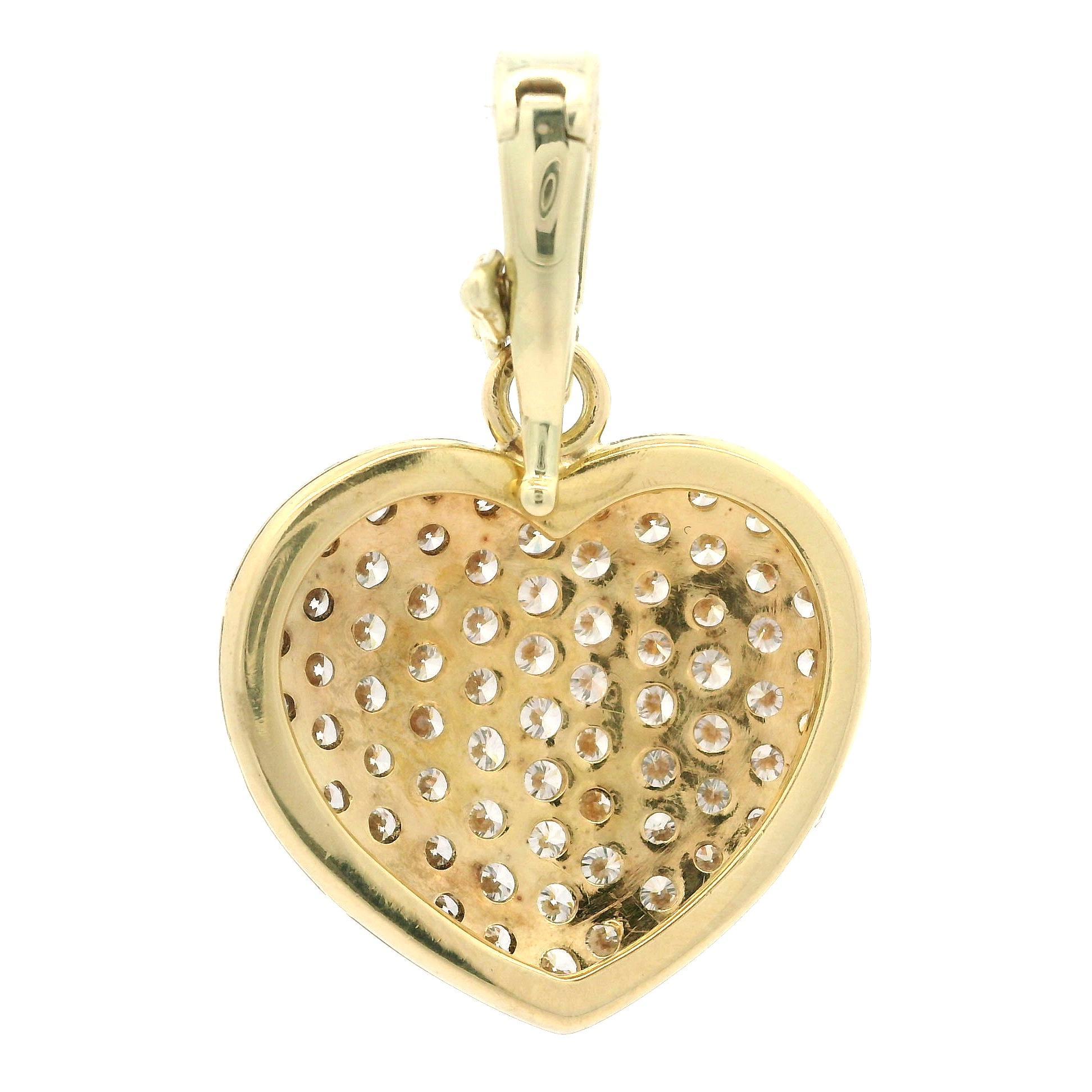 –Stone(s)–
(Numerous) Natural Genuine Diamond - Round Brilliant Cut - Pave Set - F/G Color - VVS1-VS2 Clarity - 3.36ctw (approx.)

Material: 18k Yellow Gold 
Weight: 8.64 Grams
Overall Height: 35.41mm (1.39