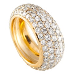 18K Yellow Gold 3.40ct Diamond Eternity Band Ring