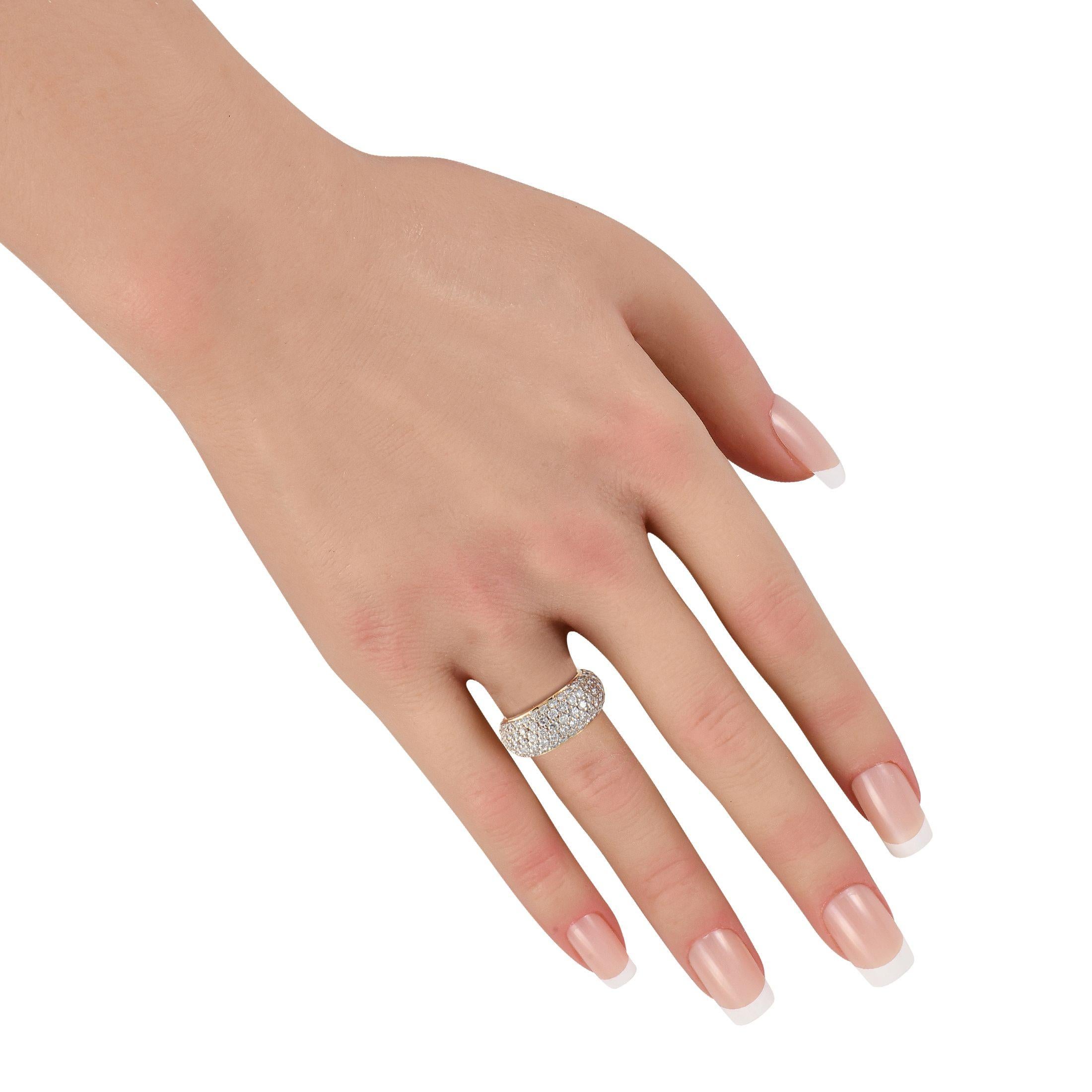 Taille ronde Bague d'éternité en or jaune 18K avec 3.40ct de diamant MF06-071025 en vente