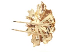Broche pendentif fleur en or jaune 18k 3.49ctw Diamond Textured Layered Flower Enhancer