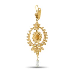 18K Yellow Gold 3.50ct Diamond Earrings MF38-030326