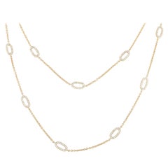 18 Karat Gelbgold Halskette mit 3,50 Karat Diamanten