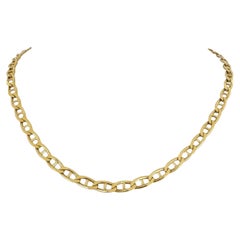 18k Yellow Gold 36.2g Solid Vintage Mariner Link Chain Necklace Italy 19.5"