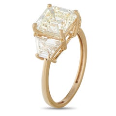 18K Yellow Gold 3.84ct Diamond Ring MF13-062226
