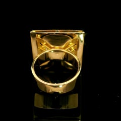 18k Yellow Gold 3.9ctw GIA Ruby & Marquise Diamond Floral Platter Cocktail Ring