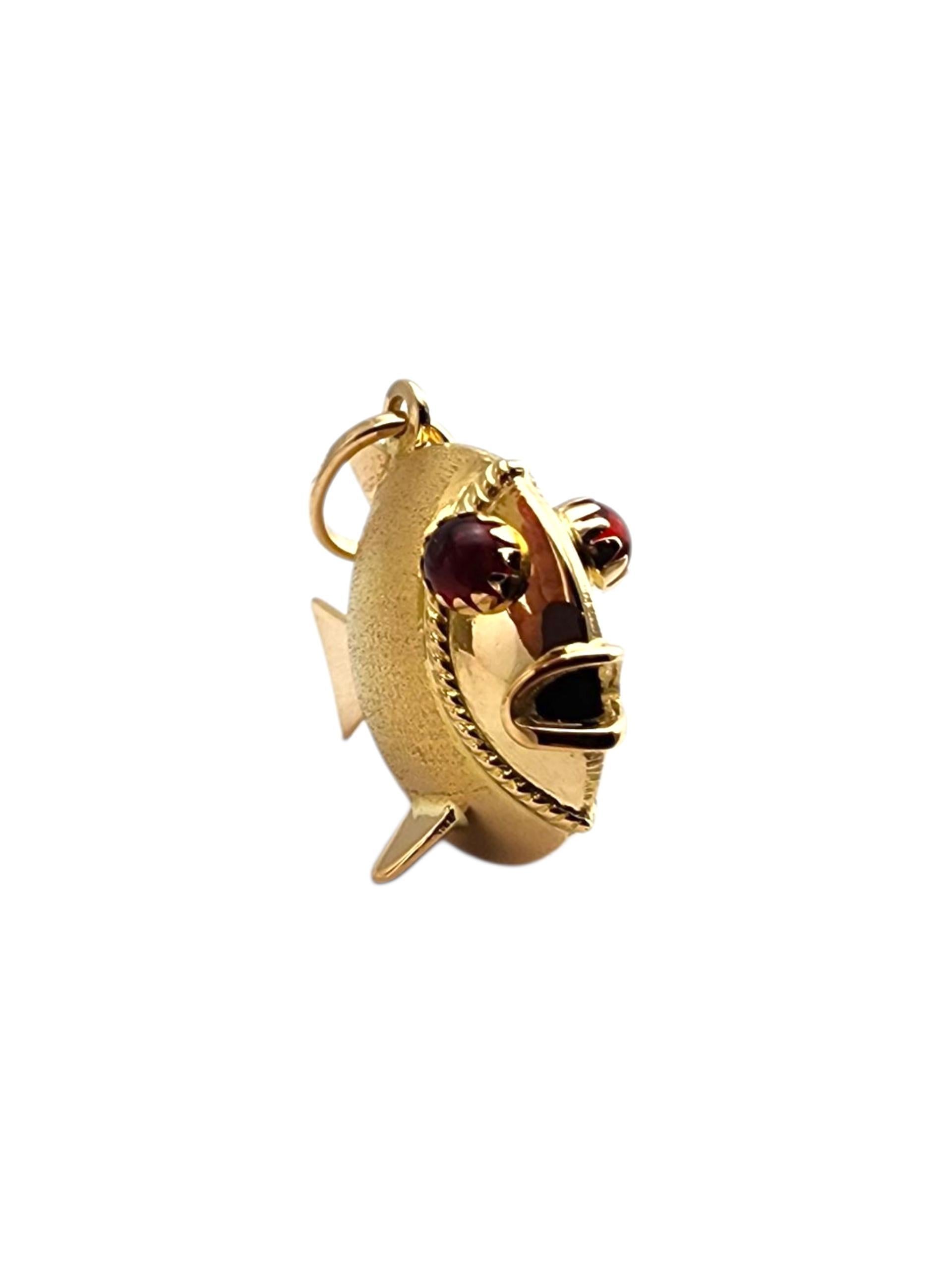 Charm 3D a forma di pesce in oro giallo 18K #22377 in vendita 1