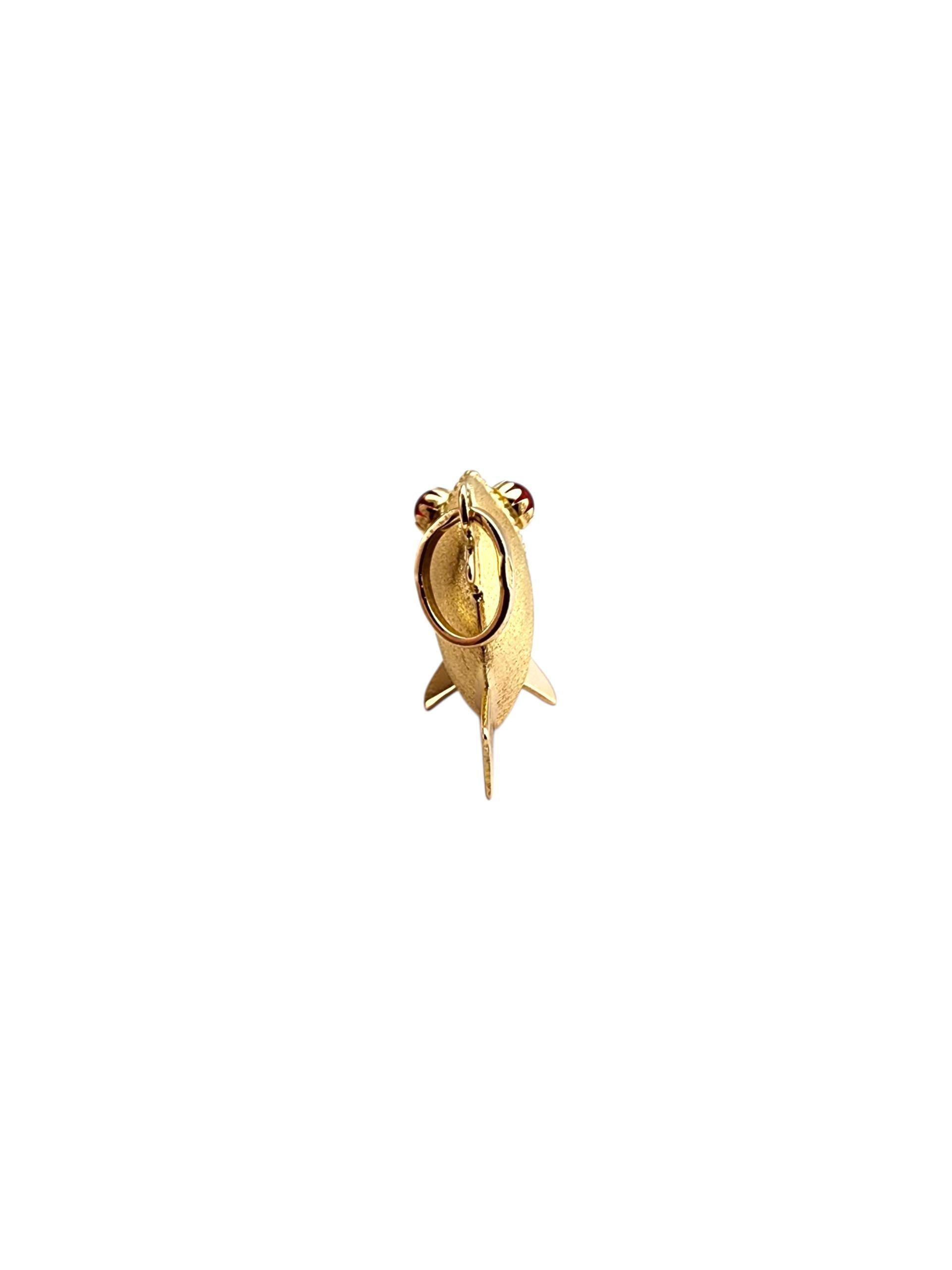 Charm 3D a forma di pesce in oro giallo 18K #22377 in vendita 4