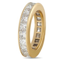 18K Yellow Gold 4.08ct Diamond Eternity Band Ring MF15-121525
