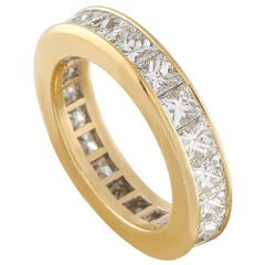 Anello a fascia per l
eternità in oro giallo 18 carati con 4,08 carati di diamanti MF15-121525