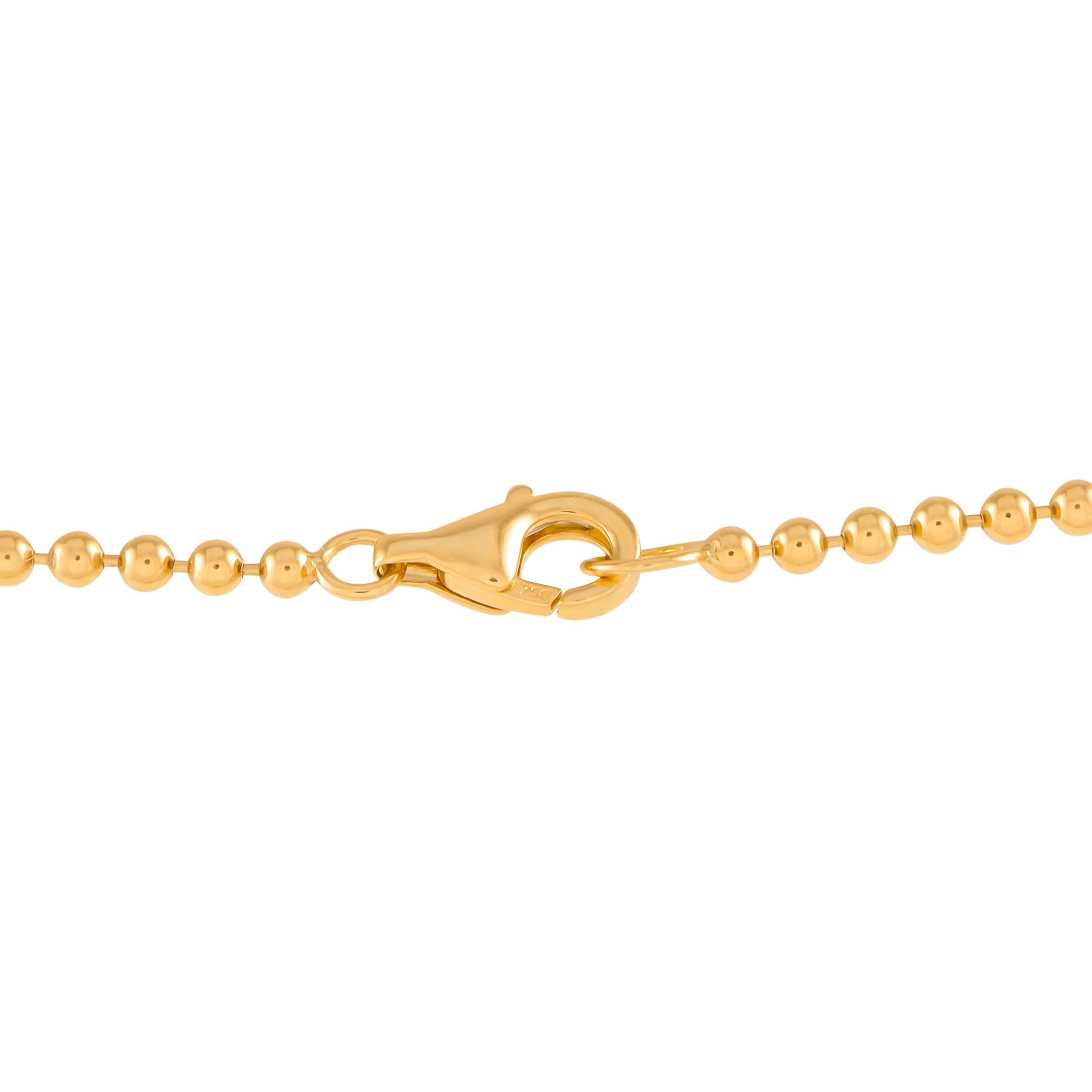 Round Cut 18K Yellow Gold 4.0ct Diamond Station Necklace