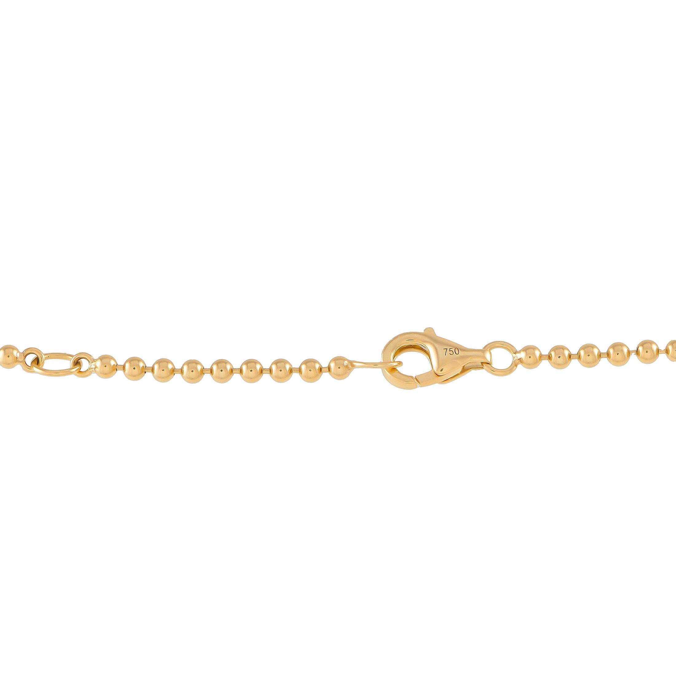 18K Yellow Gold 4.0ct Diamond Station Necklace In Excellent Condition In Southampton, PA