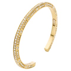 18K Yellow Gold 4.21 Carat White Diamonds Bracelet by Jochen Leën