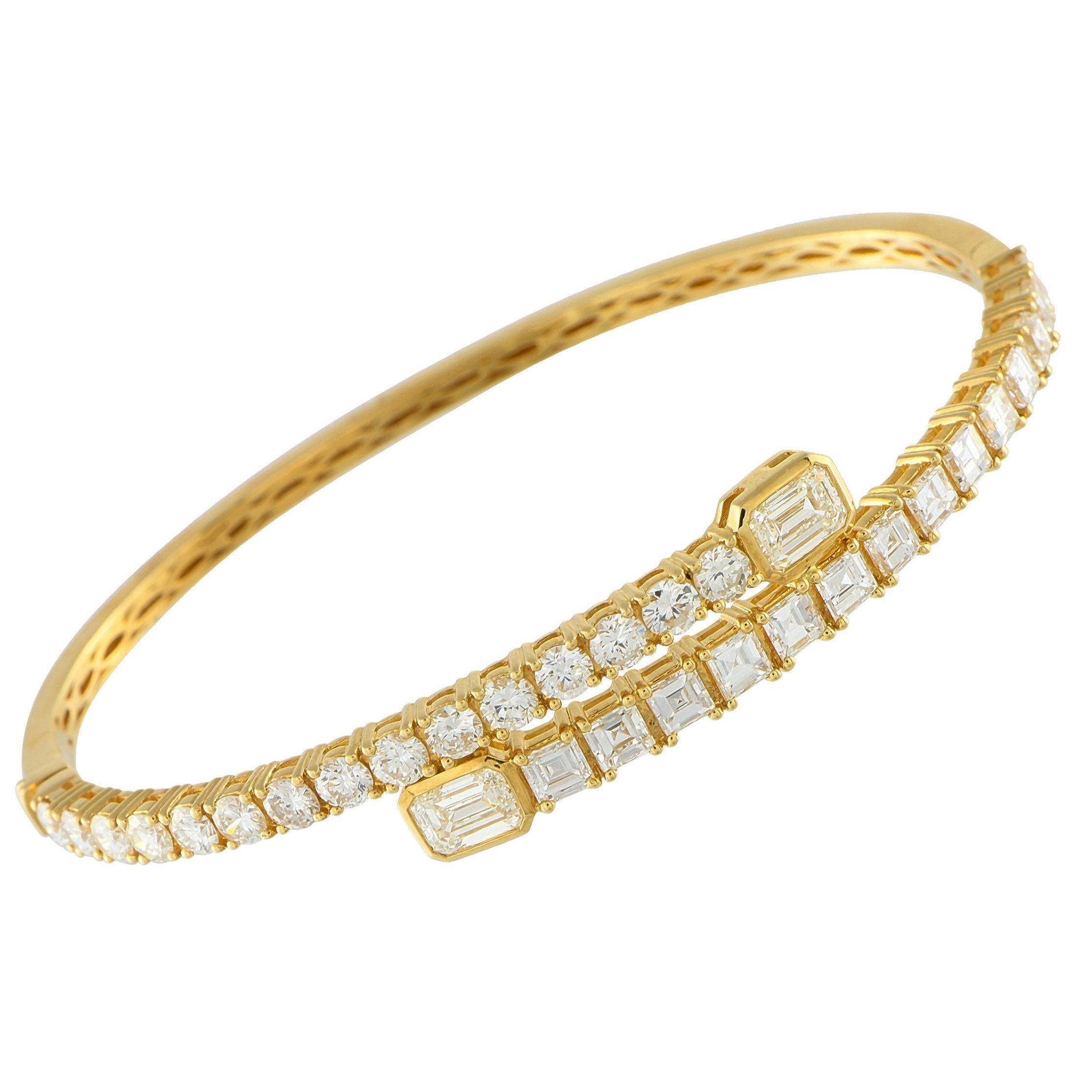 18K Yellow Gold 4.26ct Diamond Bracelet