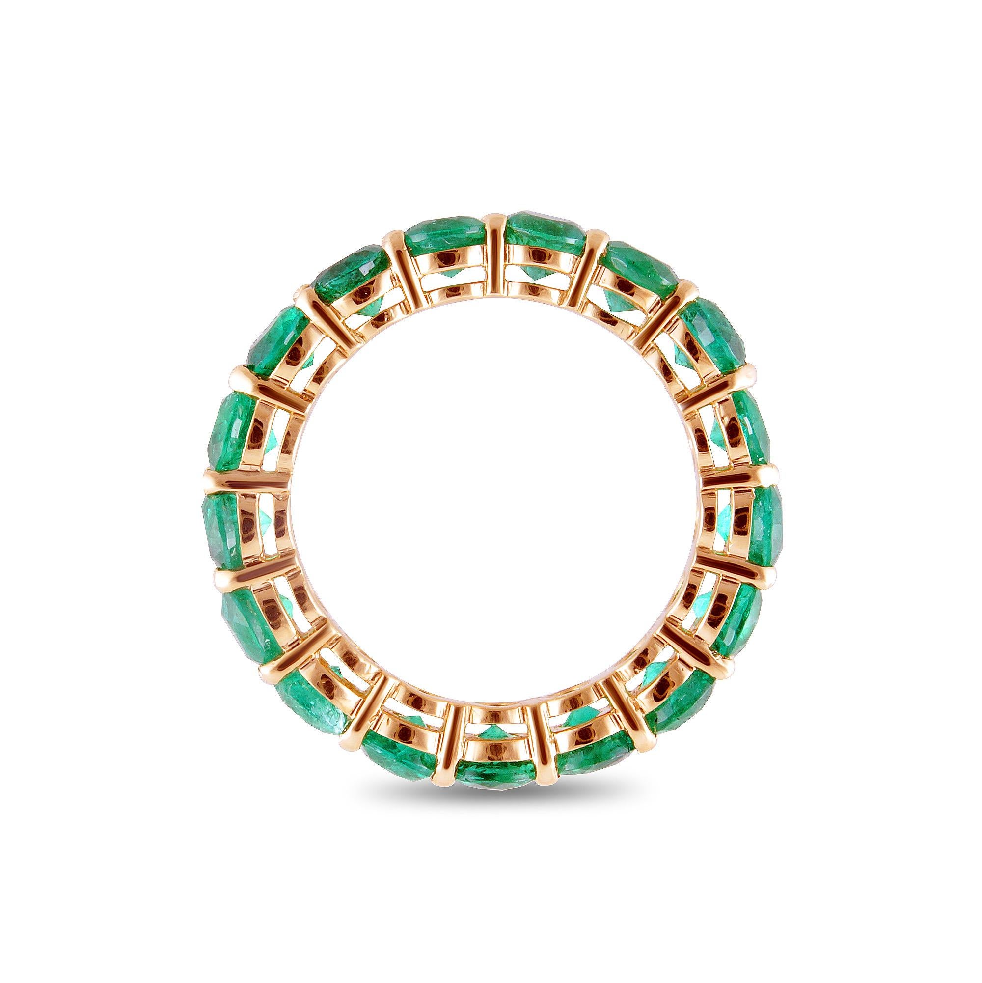 emerald green eternity band