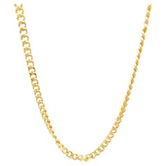18K Yellow Gold 4.35mm Curb Link Necklace