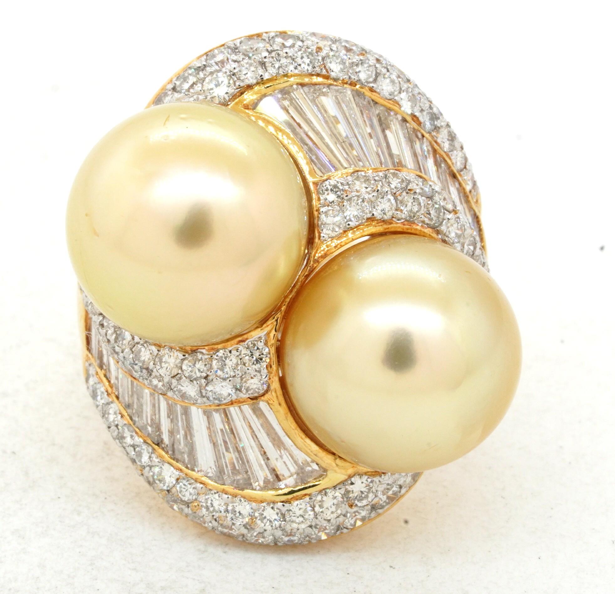 champagne pearl ring