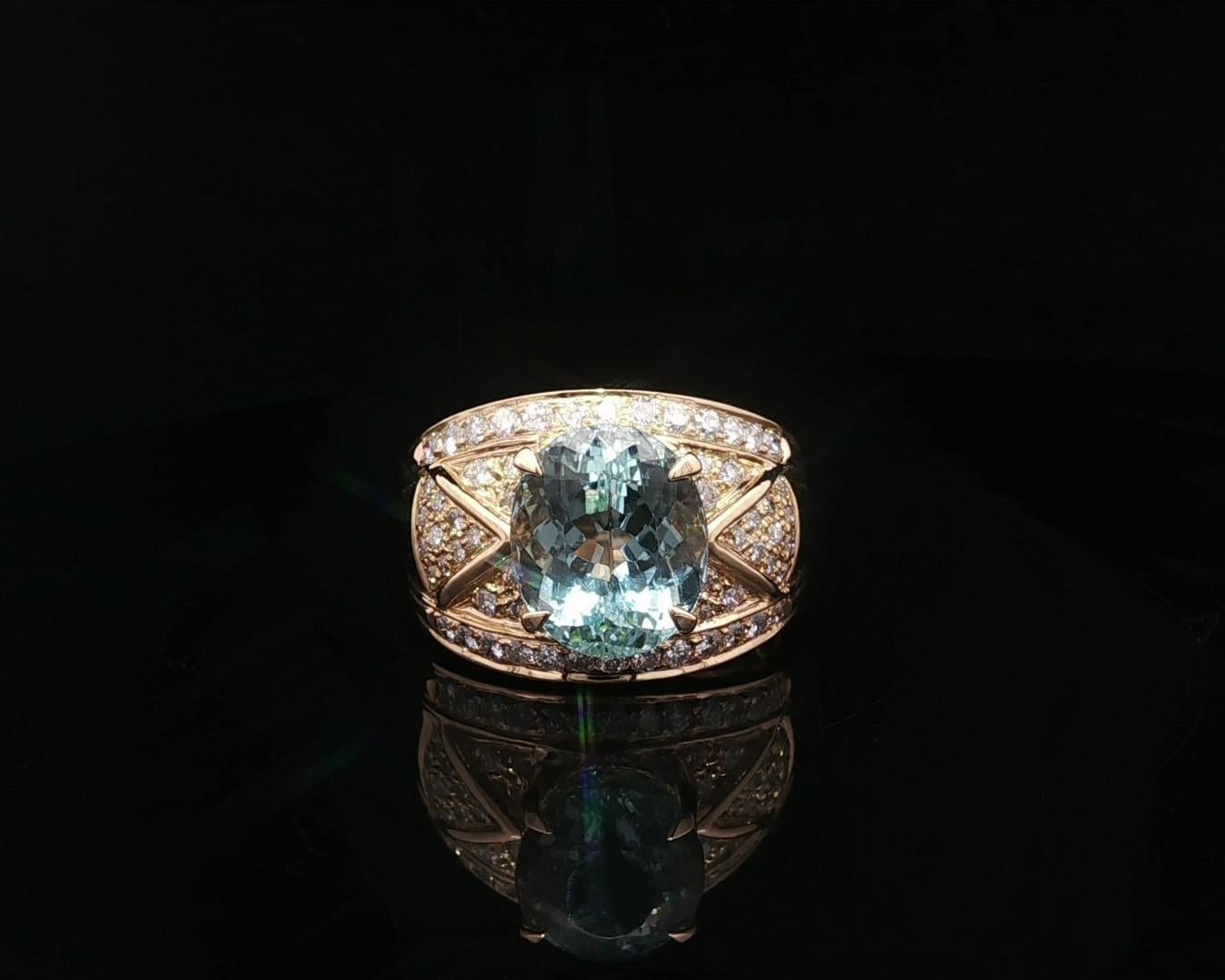 --Pietre: --
(1) Acquamarina naturale autentica - taglio ovale - incastonata - bel colore blu - 10,4x8,7mm (circa) - 3,91ct (esatto)
Numerosi diamanti naturali autentici - taglio brillante rotondo - incastonati - 0.62ctw (esatto)
Peso totale dei