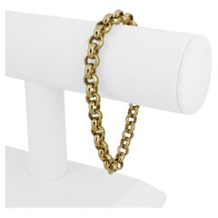 Bracciale A Link in oro giallo 18k 45g solido 8mm 8.25"