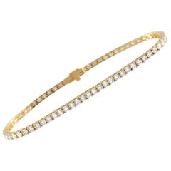 18K Yellow Gold 4.62ct Diamond Tennis Bracelet MF01-111925