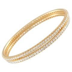 Ensemble de 2 bracelets en or jaune 18K sertis de 4,64ct de diamants MF25-022326
