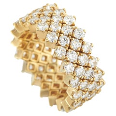 18K Yellow Gold 4.85ct Diamond Lattice Eternity Ring  MF15-122425