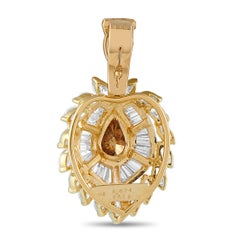Ciondolo in oro giallo 18 carati con diamante da 4,99 carati MF28-110525