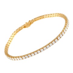 Bracelet de tennis en or jaune 18K avec 4.99ct de diamants MF08-072225