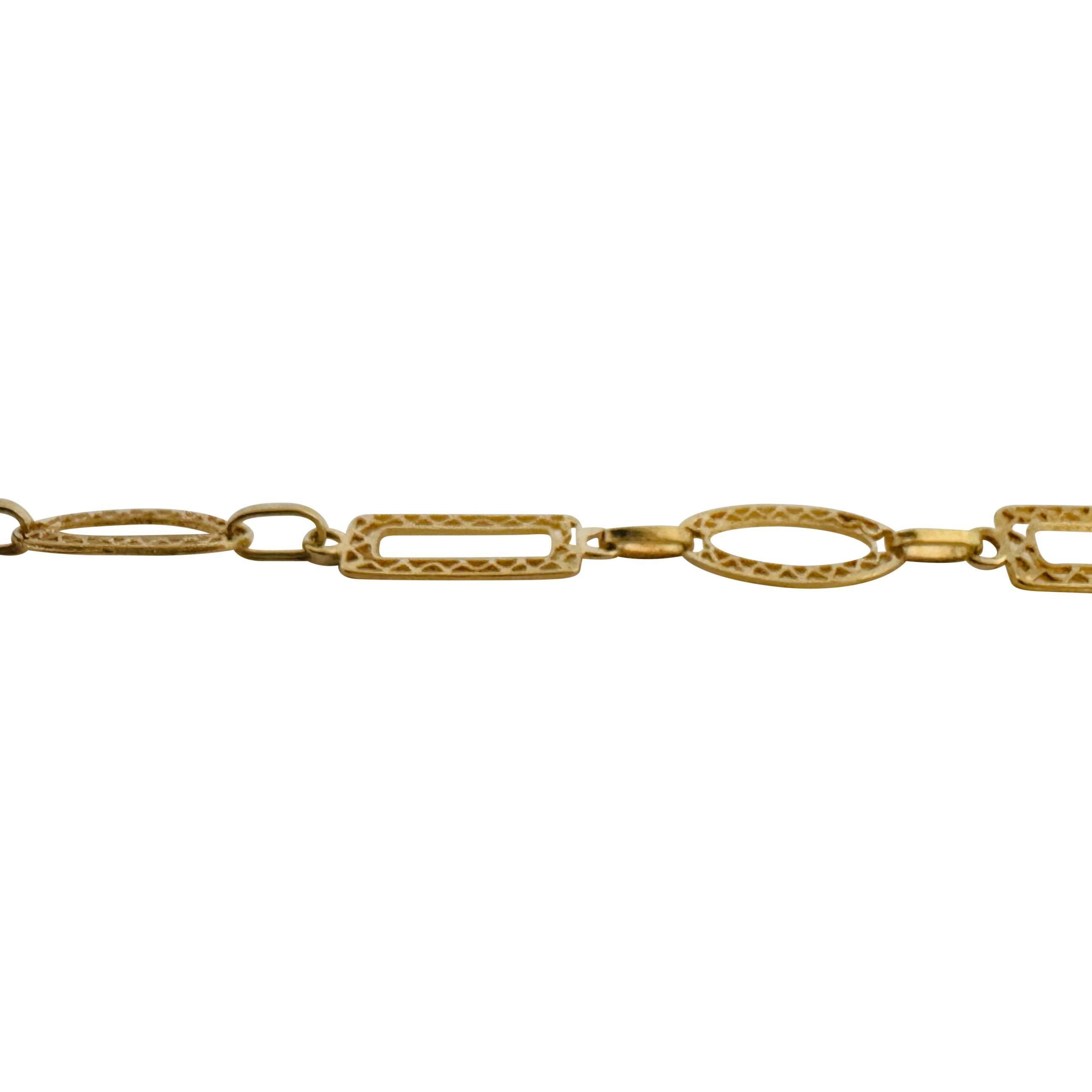 18k Gelbgold 4g Damen Leuchte 21mm Vintage Ausgefallenes Gliederarmband Italien 8