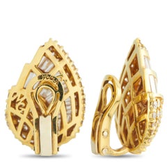 18K Yellow Gold 5.33ct Diamond Clip-On Earrings MF19-012926