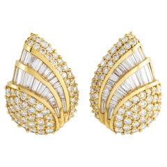 18K Yellow Gold 5.33ct Diamond Clip-On Earrings MF19-012926
