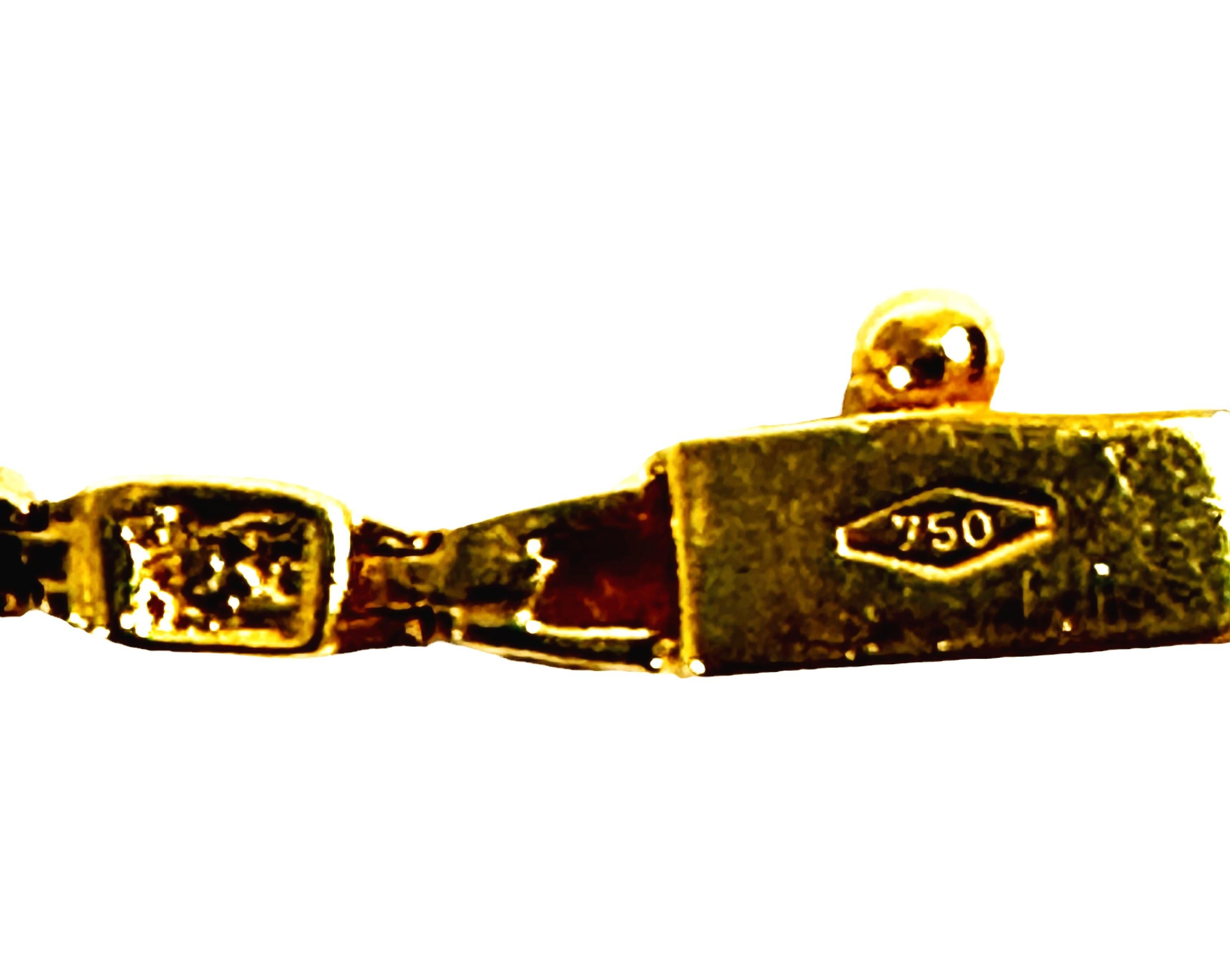 18k Yellow Gold .55 ct Rossonero 49 Diamond Rockstud Station Necklace w Appr 4