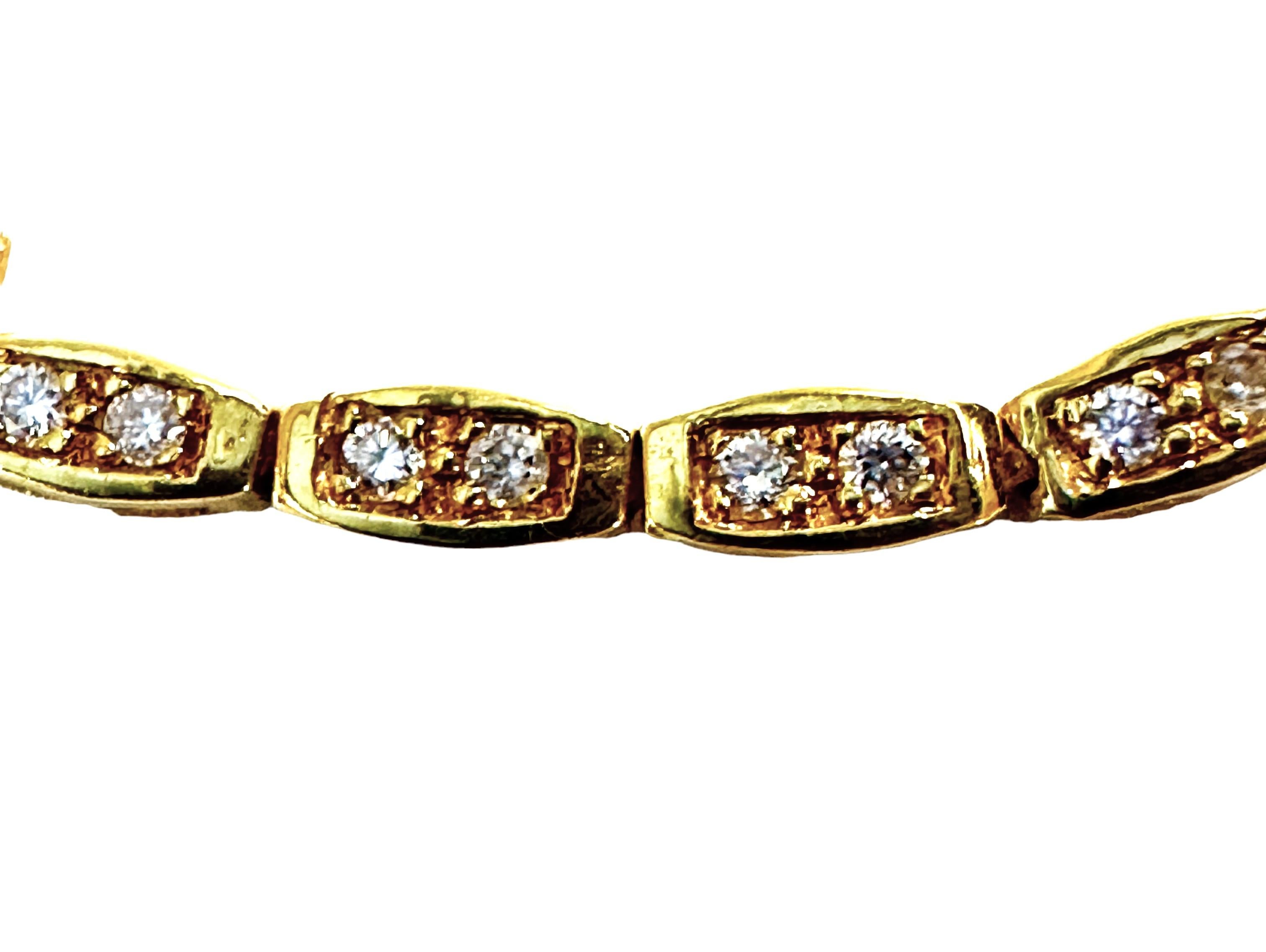 18k Yellow Gold .55 ct Rossonero 49 Diamond Rockstud Station Necklace w Appr 6