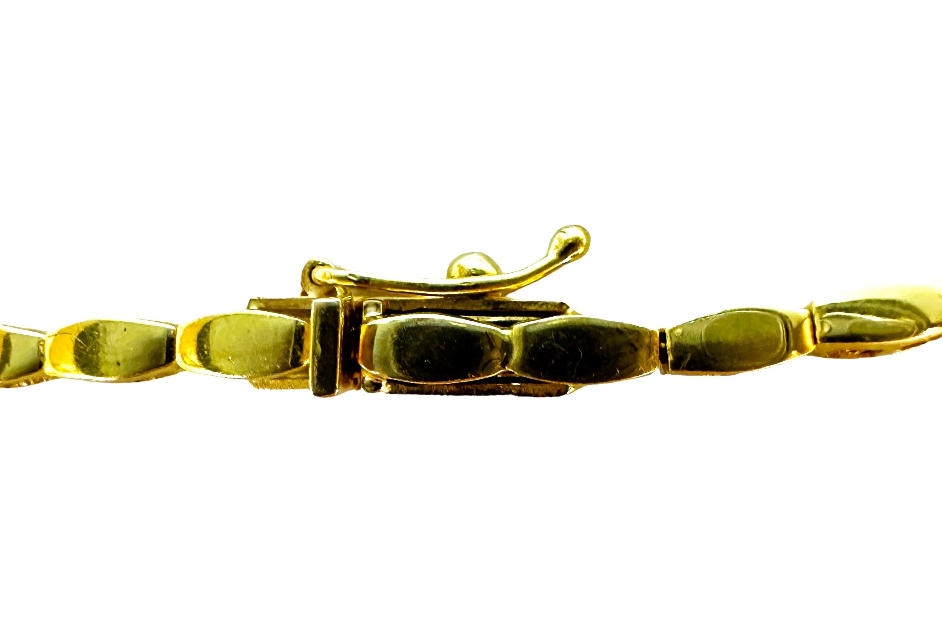 18k Yellow Gold .55 ct Rossonero 49 Diamond Rockstud Station Necklace w Appr 7
