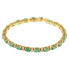 18K Gelbgold 5,50ct Smaragd und Diamant Armband 18K Gelbgold 5,50ct Smaragd und Diamant Armband