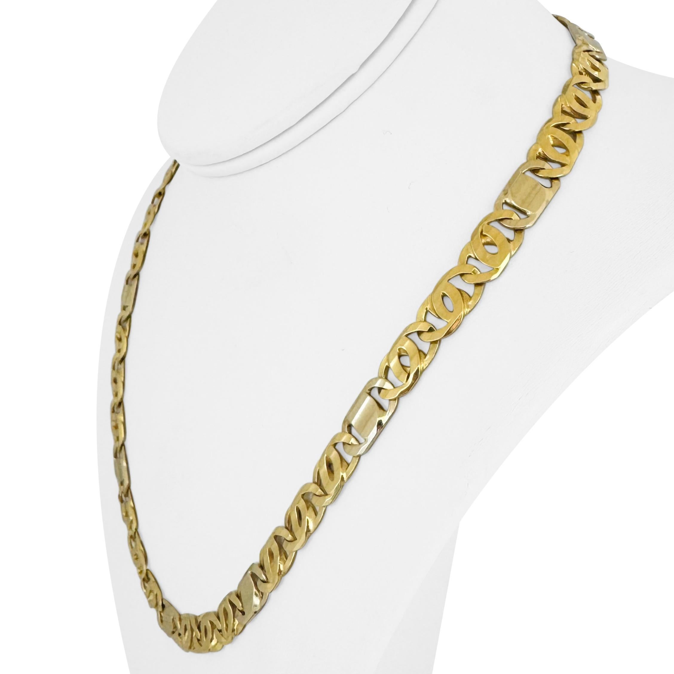 Collana in oro giallo 18k 56,5g solido 8,5mm A Link Gucci Italia 19,5