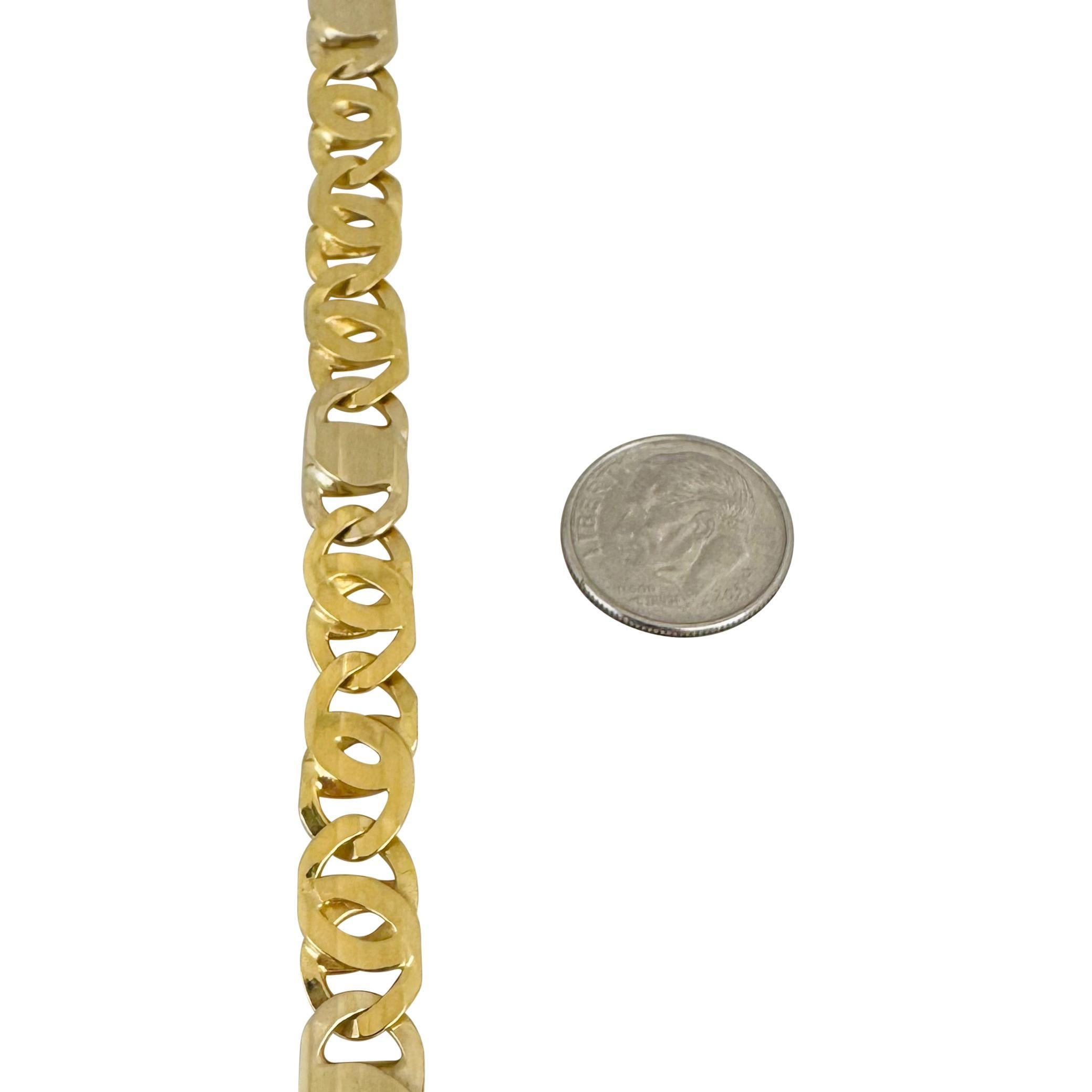 Collana in oro giallo 18k 56,5g solido 8,5mm A Link Gucci Italia 19,5