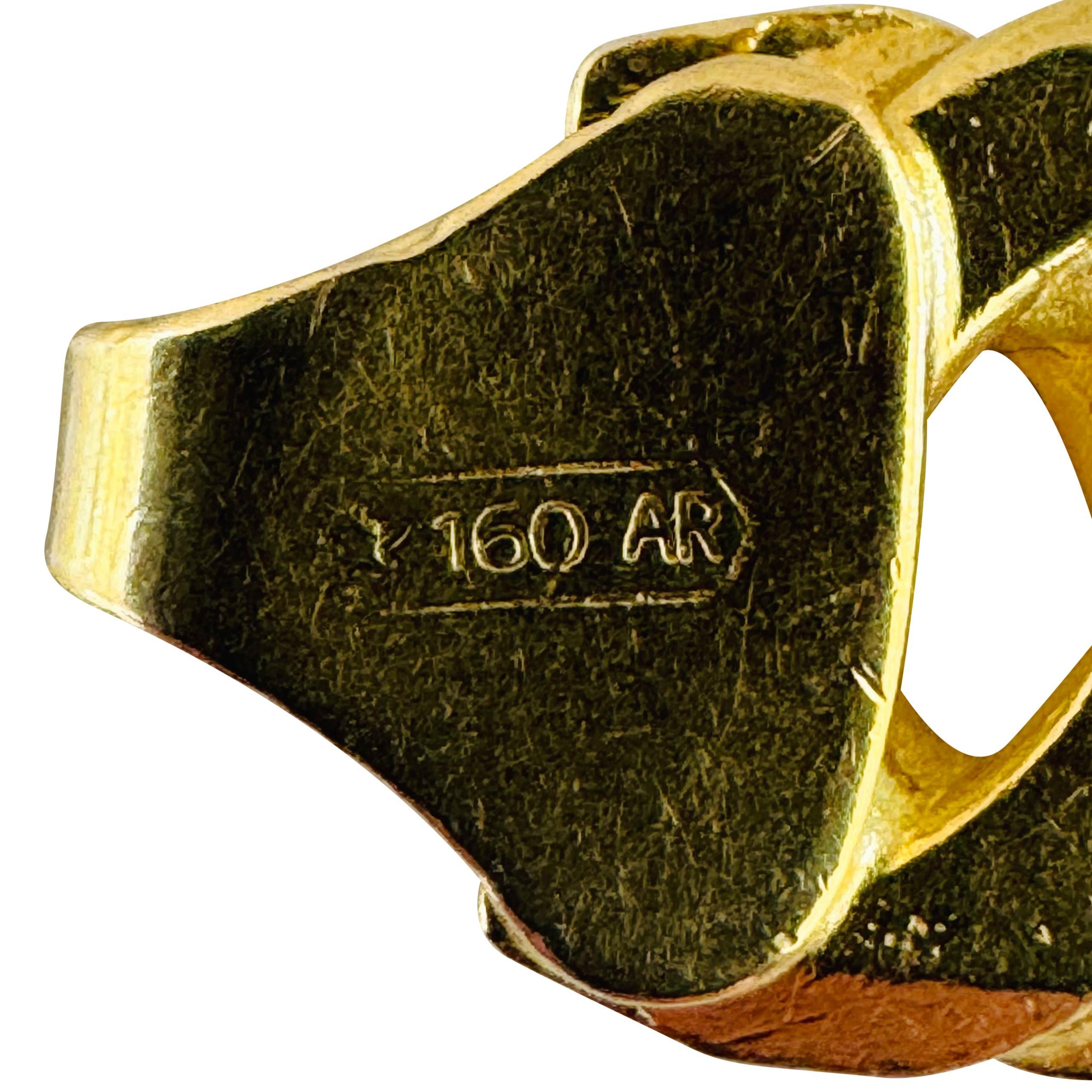 Collana in oro giallo 18k 56,5g solido 8,5mm A Link Gucci Italia 19,5