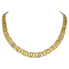 18k Yellow Gold 56.5g Solid 8.5mm Fancy Gucci Link Chain Necklace Italy 19.5"