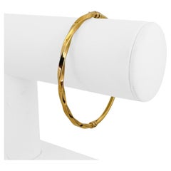 Bracciale a spirale in oro giallo 18k 5,9g lucido 3mm Italia 7"