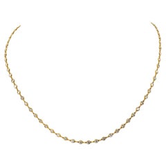 18K Yellow Gold 6.02cttw Diamond By The Yard 16 Inch Chain Necklace