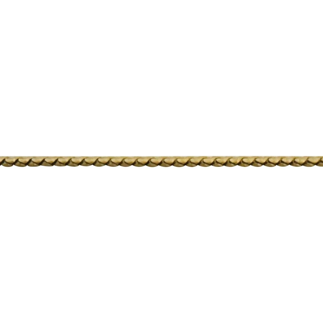 18 Karat Gelbgold 6g dünne 1,5 mm UnoAErre Serpentinen-Gliederhalskette Italien 19.5