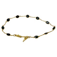 Bracciale in oro giallo 18K con zaffiro da 7 carati