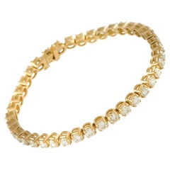 18K Yellow Gold 7.45ct Diamond Tennis Bracelet MF37-110625