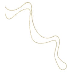 18 Karat Gelbgold & 7,75 Karat Diamant-Tennis-Halskette, Größe 32 Zoll