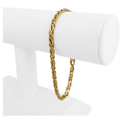 Bracciale A Link in oro giallo 18k 7g con foro lucido da 4,5 mm, Italia 8,5"