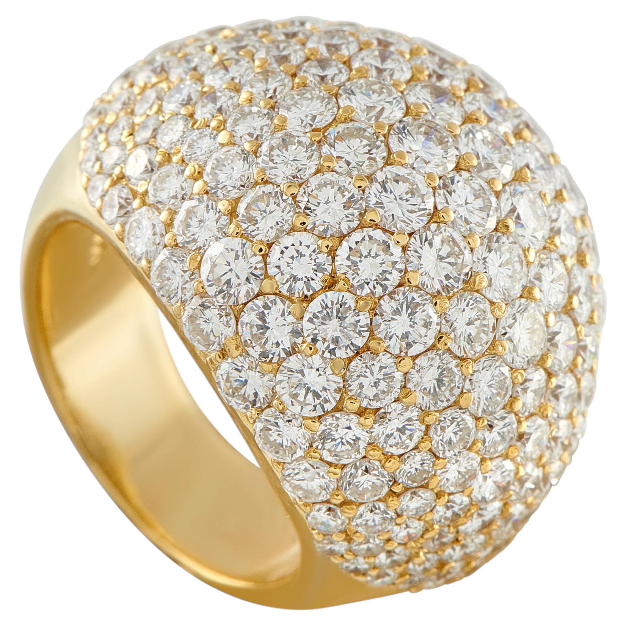 18K Yellow Gold 8.24ct Diamond Dome Ring MF33-031226