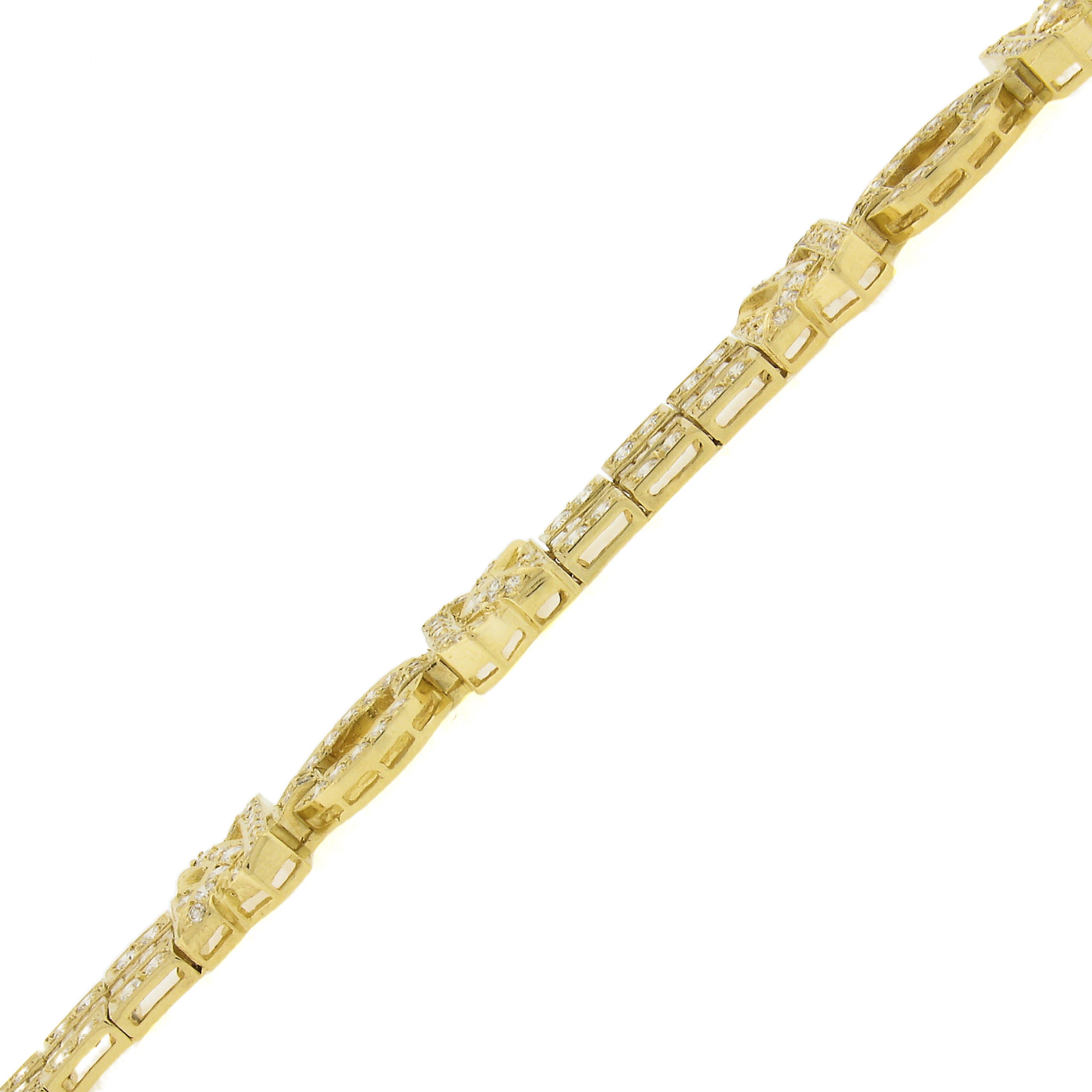 18K Yellow Gold 9.16ctw Diamond Drenched 14.3mm Wide 7