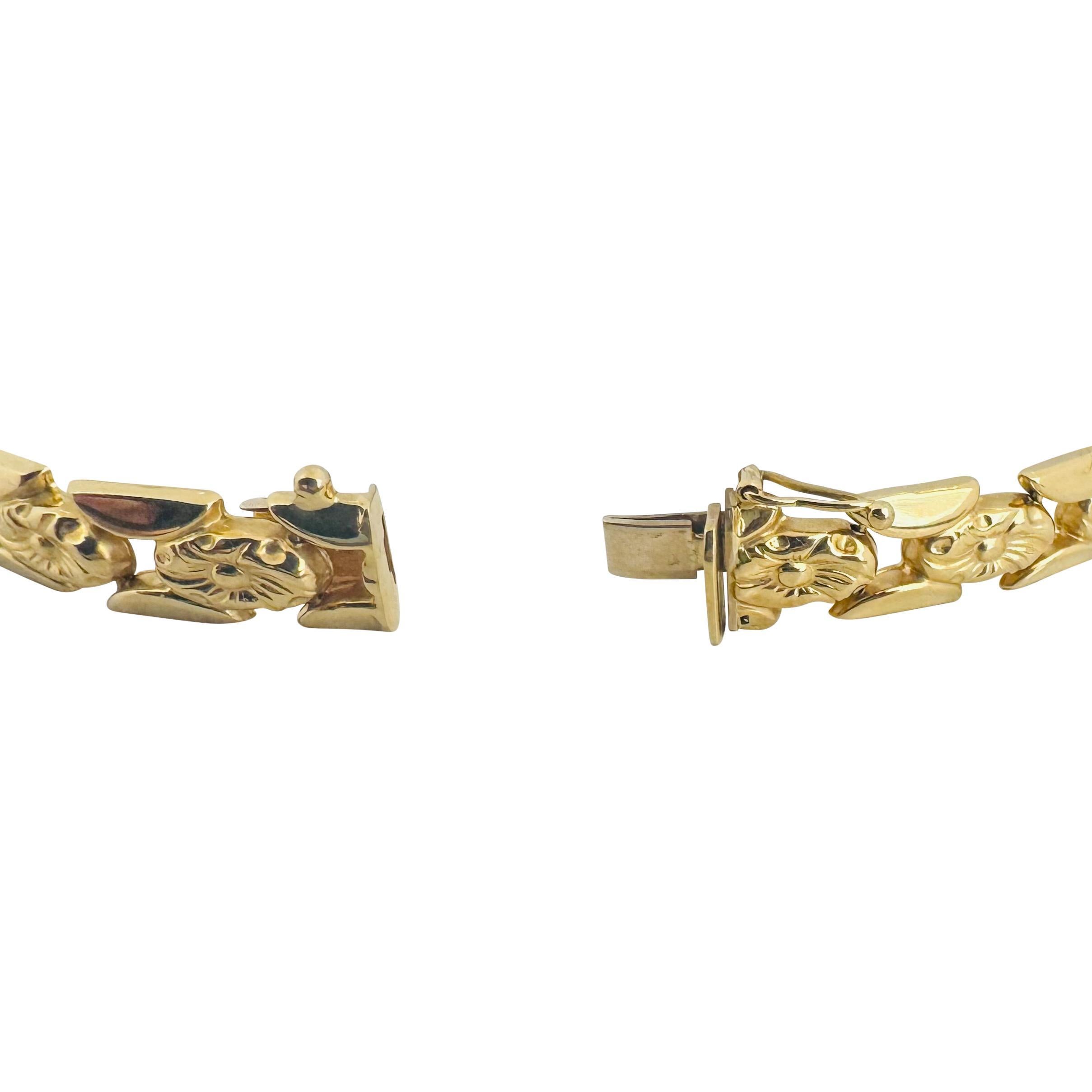 18k Yellow Gold 9.2g Vintage Ladies 8mm Fancy Link Bracelet Italy 7
