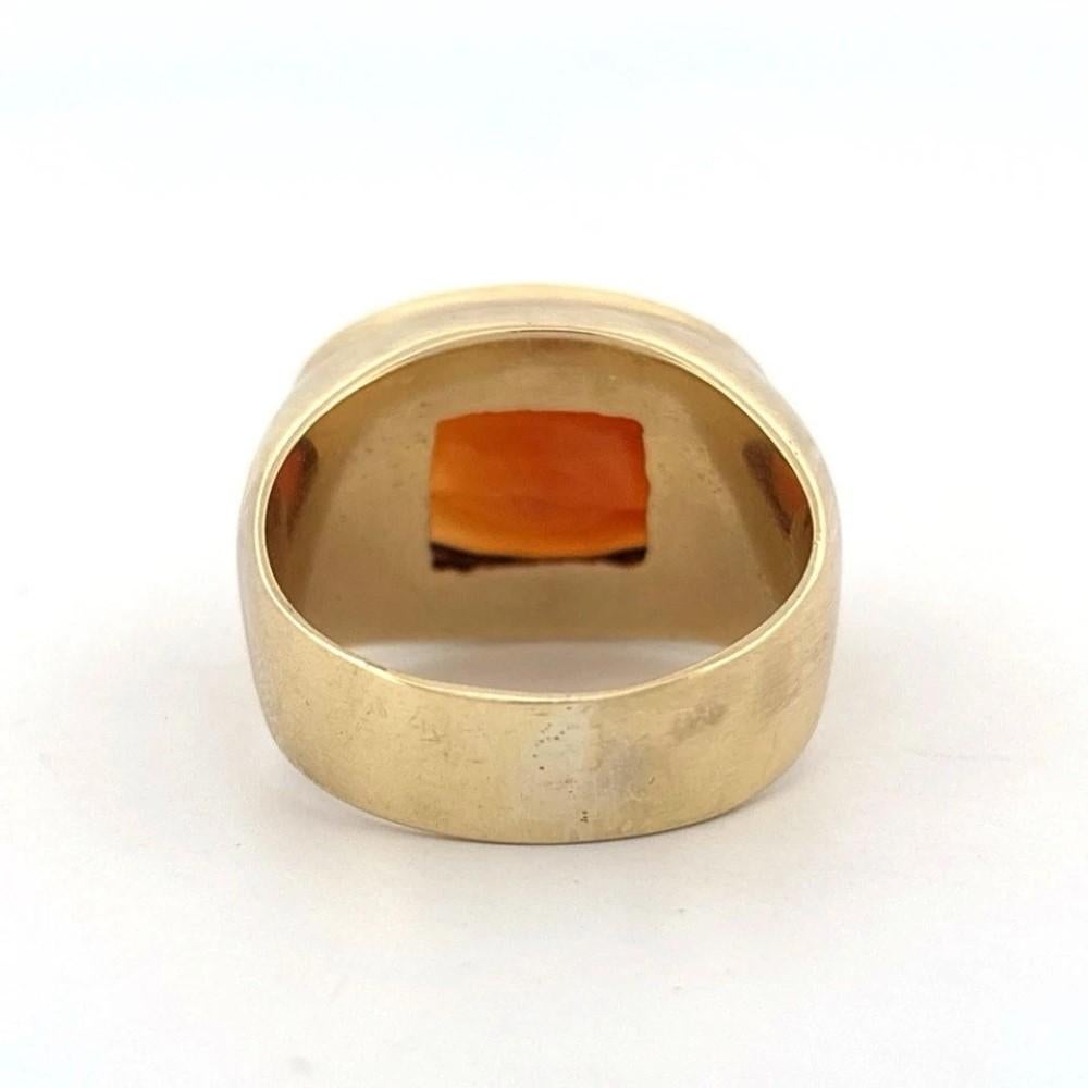 18K Yellow Gold  9.60 CT 10 Grams Madeira Citrine East-West Bezel Set Ring For Sale 1